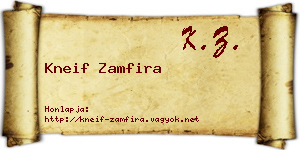 Kneif Zamfira névjegykártya